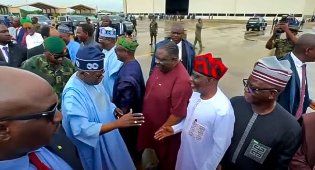 President Bola Tinubu received by Gov. Alia and Top government officials during condolence visit to Benue State