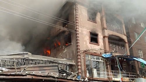 12 Injured as Fire Guts 22-storey Building on Lagos Island