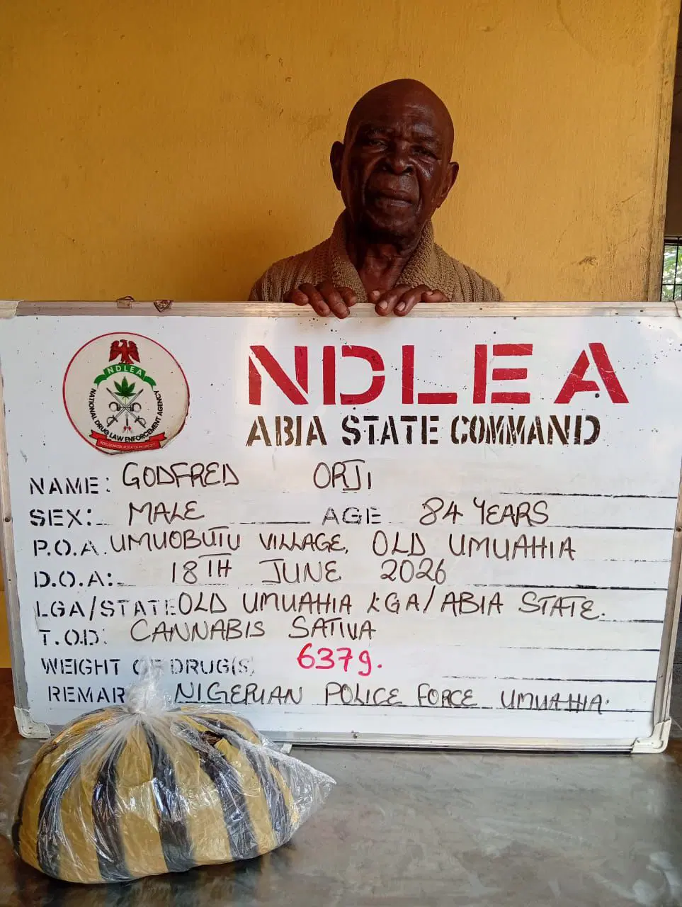 NDLEA Arrests 2 Elderly Men for Allegedly Supplying Secondary School Students Drug