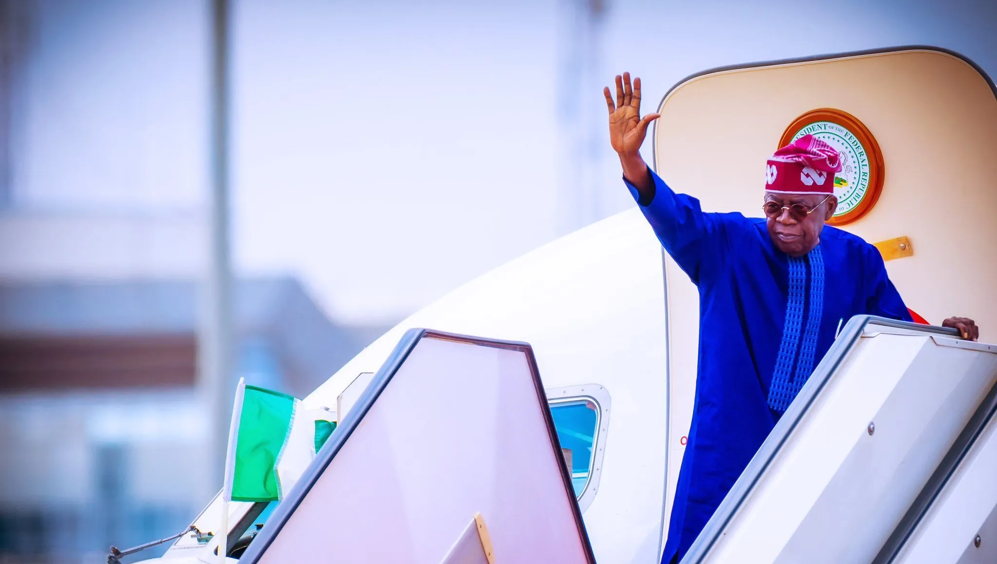 TINUBU IN PLANE
